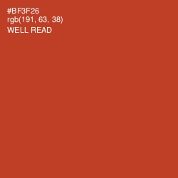 #BF3F26 - Well Read Color Image