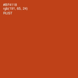 #BF4118 - Rust Color Image