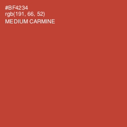 #BF4234 - Medium Carmine Color Image