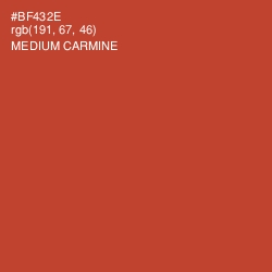 #BF432E - Medium Carmine Color Image