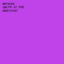 #BF43E9 - Amethyst Color Image