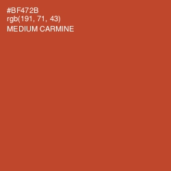 #BF472B - Medium Carmine Color Image