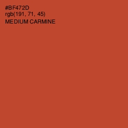 #BF472D - Medium Carmine Color Image