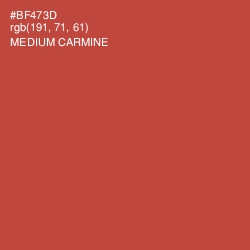 #BF473D - Medium Carmine Color Image