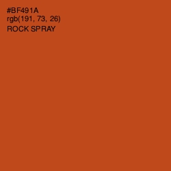 #BF491A - Rock Spray Color Image