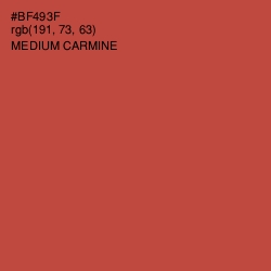 #BF493F - Medium Carmine Color Image