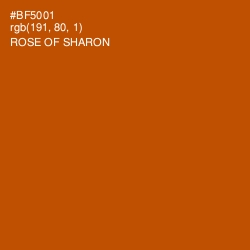 #BF5001 - Rose of Sharon Color Image