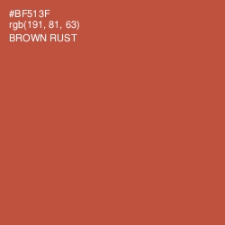 #BF513F - Brown Rust Color Image