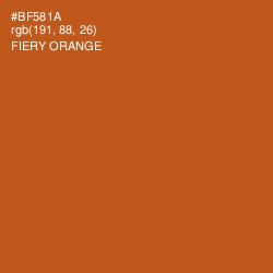 #BF581A - Fiery Orange Color Image