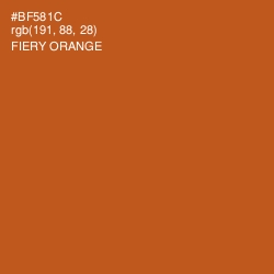 #BF581C - Fiery Orange Color Image