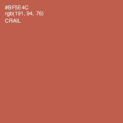 #BF5E4C - Crail Color Image