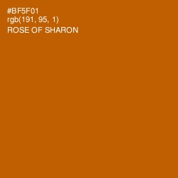#BF5F01 - Rose of Sharon Color Image
