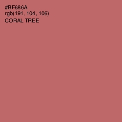 #BF686A - Coral Tree Color Image