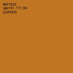 #BF7522 - Copper Color Image