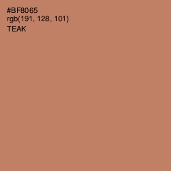 #BF8065 - Teak Color Image