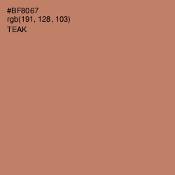#BF8067 - Teak Color Image
