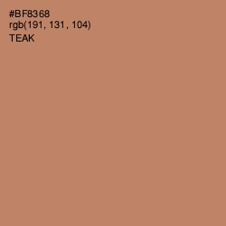 #BF8368 - Teak Color Image