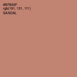 #BF836F - Sandal Color Image