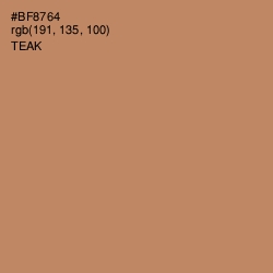 #BF8764 - Teak Color Image