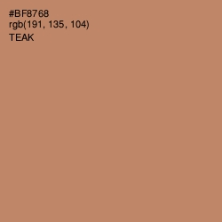 #BF8768 - Teak Color Image
