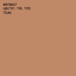 #BF8867 - Teak Color Image