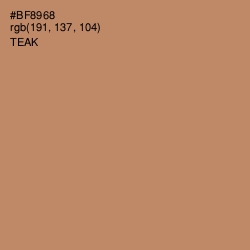 #BF8968 - Teak Color Image