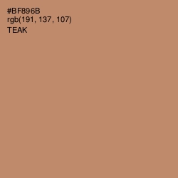 #BF896B - Teak Color Image