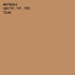 #BF8D64 - Teak Color Image