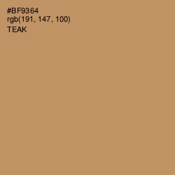#BF9364 - Teak Color Image