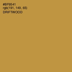 #BF9541 - Driftwood Color Image