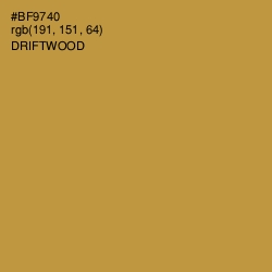#BF9740 - Driftwood Color Image