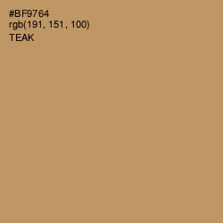 #BF9764 - Teak Color Image