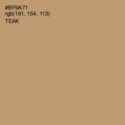 #BF9A71 - Teak Color Image