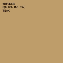 #BF9D6B - Teak Color Image