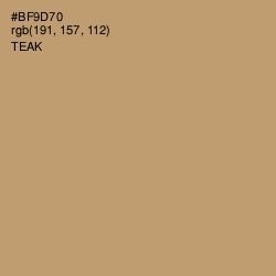 #BF9D70 - Teak Color Image