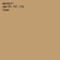 #BF9D71 - Teak Color Image