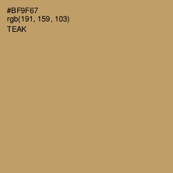 #BF9F67 - Teak Color Image
