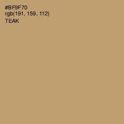 #BF9F70 - Teak Color Image