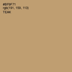 #BF9F71 - Teak Color Image