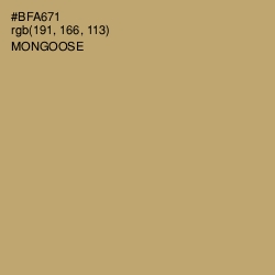 #BFA671 - Mongoose Color Image