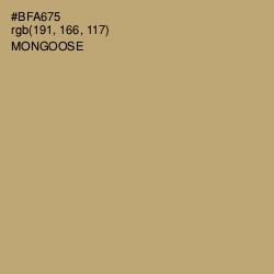 #BFA675 - Mongoose Color Image