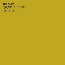 #BFA721 - Sahara Color Image
