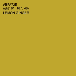 #BFA72E - Lemon Ginger Color Image