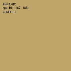 #BFA76C - Gimblet Color Image