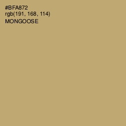 #BFA872 - Mongoose Color Image