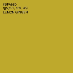 #BFA92D - Lemon Ginger Color Image