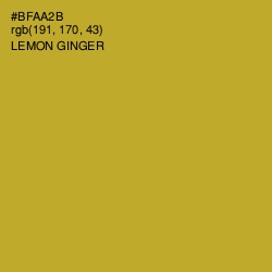 #BFAA2B - Lemon Ginger Color Image