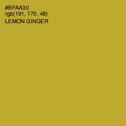 #BFAA30 - Lemon Ginger Color Image