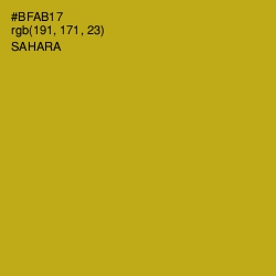 #BFAB17 - Sahara Color Image
