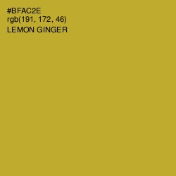 #BFAC2E - Lemon Ginger Color Image